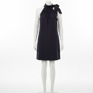 Grace Baker Dress Sz S Black Neck Bow Trapeze Elegant Cocktail Party Classic